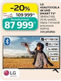LG 43AU731C0LA 4K UHD SMART TV* – Auchan