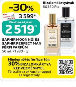 Saphir SAPHIR MOON NŐI ÉS SAPHIR PERFECT MAN FÉRFI PARFÜM – Auchan