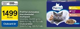 PreVital alutasakos macskaeledel multipack – Tesco
