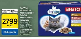 PreVital alutasakos macskaeledel felnőtt macskáknak megabox – Tesco