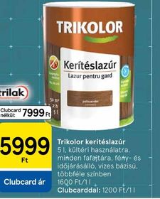 Trikolor kerítéslazúr – Tesco