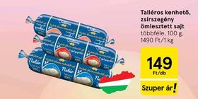 Talléros kenhető, zsírszegény ömlesztett sajt – Tesco