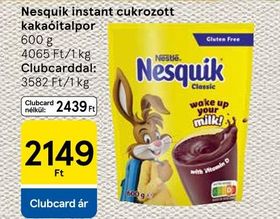 Nesquik instant cukrozott kakaóitalpor – Tesco