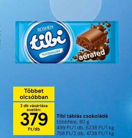 Roshen Tibi táblás csokoládé – Tesco