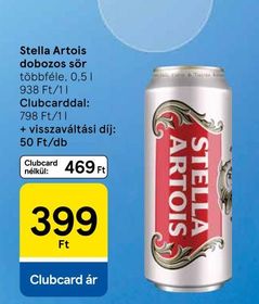 Stella Artois dobozos sör – Tesco