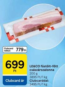 LE&CO füstölt-főtt császárszalonna – Tesco