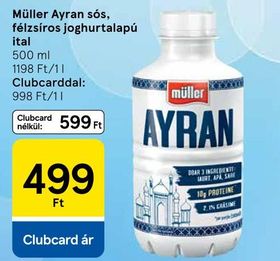 Müller Ayran sós, félzsíros joghurtalapú ital – Tesco