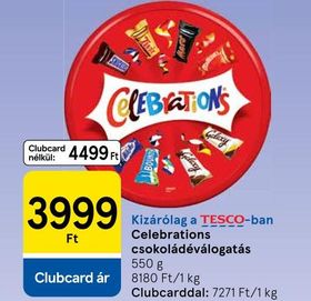 Celebrations csokoládéválogatás – Tesco