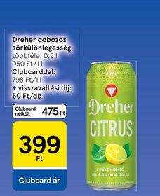 Dreher dobozos sörkülönlegesség – Tesco