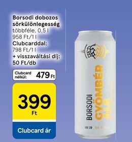 Borsodi dobozos sörkülönlegesség – Tesco