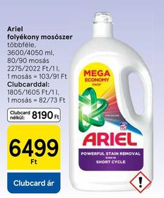 Ariel folyékony mosószer – Tesco
