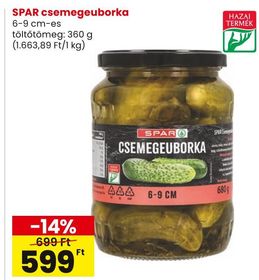 SPAR csemegeuborka – Spar