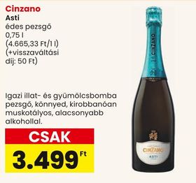 Cinzano Asti édes pezsgő – Spar