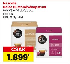 Nescafé Dolce Gusto kávékapszula – Spar