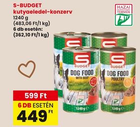 S-BUDGET kutyaeledel-konzerv – Spar