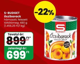 S-BUDGET őszibarack – Spar