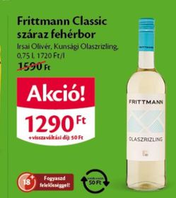 Frittmann Classic száraz fehérbor – Ecofamily