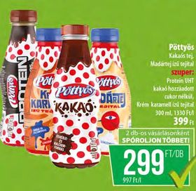 Pöttyös Kakaós tej, Madártej ízű tejital – Coop