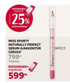 MISS SPORTY NATURALLY PERFECT SERUM AJAKKONTÚR CERUZA – Rossmann
