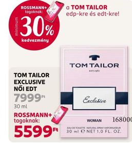 TOM TAILOR EXCLUSIVE NŐI EDT – Rossmann
