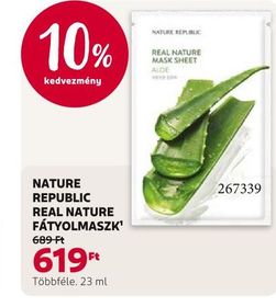 NATURE REPUBLIC REAL NATURE FÁTYOLMASZK¹ – Rossmann