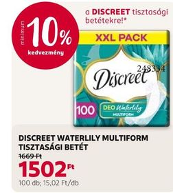 Discreet DISCREET WATERLILY MULTIFORM TISZTASÁGI BETÉT – Rossmann