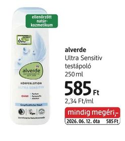 alverde Ultra Sensitiv testápoló – dm