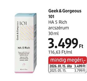 Geek & Gorgeous 101 HA 5 Rich arcszérum – dm