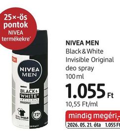 NIVEA MEN Black & White Invisible Original deo spray – dm