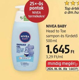 NIVEA BABY Head to Toe sampon és fürdető – dm