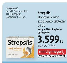 Strepsils Honey & Lemon szopogató tabletta* – dm