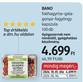 BANO fokhagyma-galagonya-fagyöngy kapszula – dm
