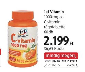 1x1 Vitamin 1000 mg-os C-vitamin rágótabletta – dm