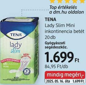TENA Lady Slim Mini inkontinencia betét – dm