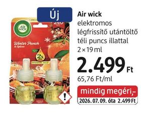 Air wick elektromos légfrissítő utántöltő téli puncs illattal – dm