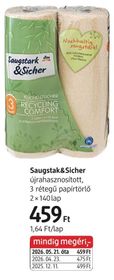 Saugstak&Sicher újrahasznosított, 3 rétegű papírtörlő – dm