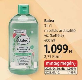 Balea 3 in 1 micellás arctisztító víz (kétféle) – dm