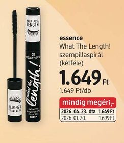 essence What The Length! szempillaspirál (kétféle) – dm