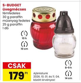 S-BUDGET üvegmécses – Spar