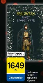 Halloween felnőtt kapucnis köpeny – Tesco