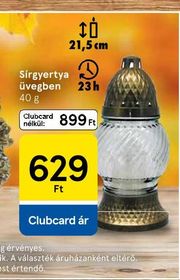 Sírgyertya üvegben – Tesco