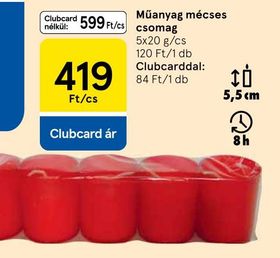 Műanyag mécses csomag – Tesco