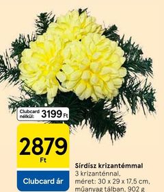 Sírdísz krizantémmal – Tesco