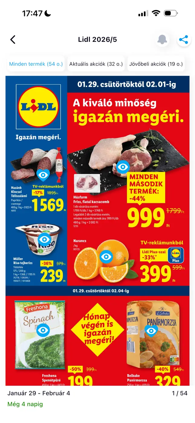 Akcióvadász katalógus lapozó