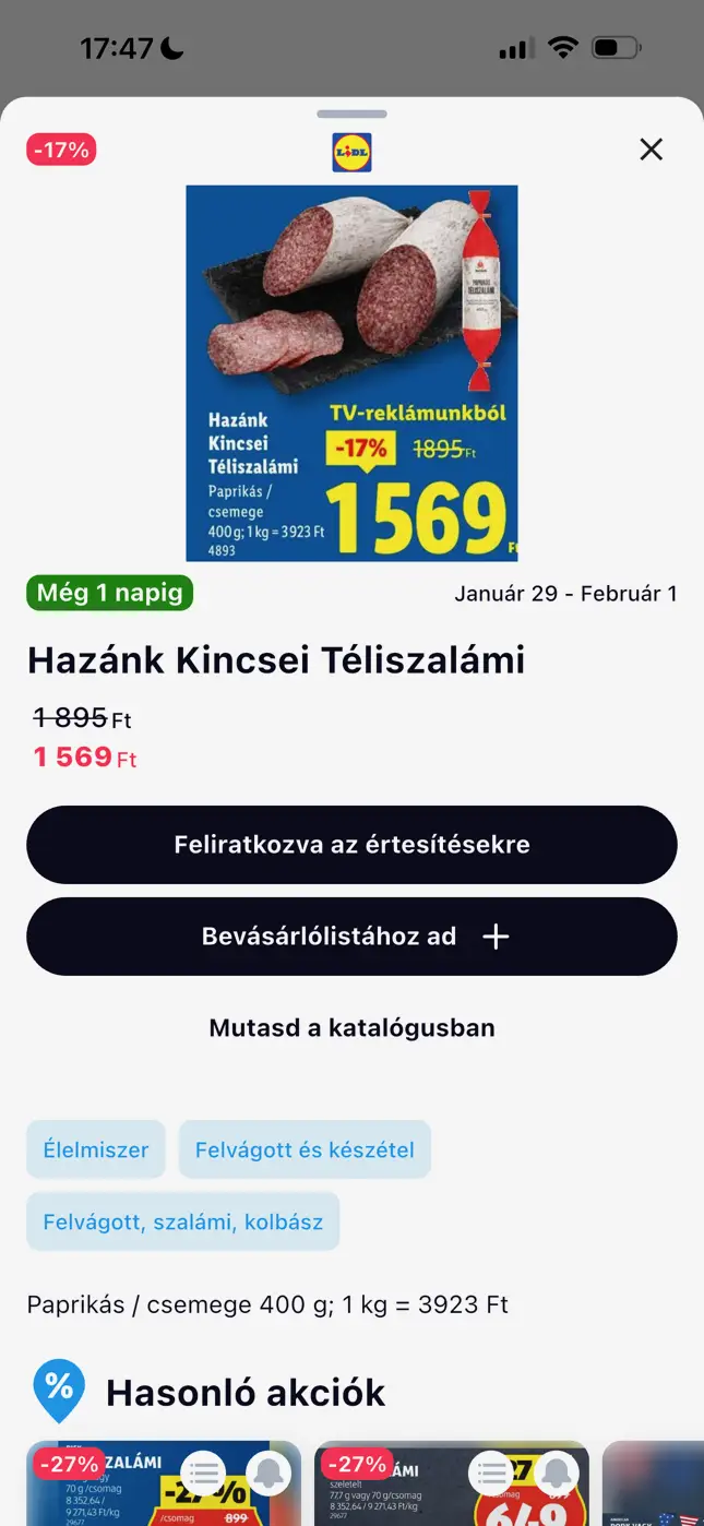 Akcióvadász termék részletek